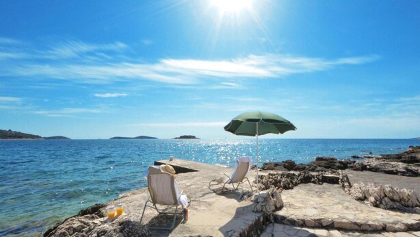 View from property - Simplistic Holiday Home in Rogoznica Near the Seabeach (Rogoznica)