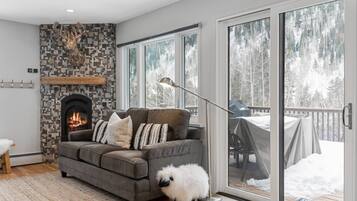 TV connectée, cheminée