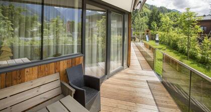 Modern apartment with balcony and access to sauna