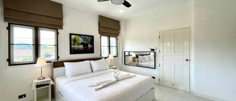 3 habitaciones, tabla de planchar con plancha, wifi y ropa de cama