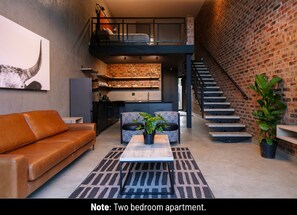 Apartment, 2 Bedrooms | Living area | 32-inch flat-screen TV with satellite channels