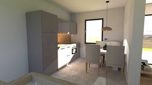 Private kitchen - Apartments Lug 2, new and Comfortable With Pool (Privlaka)