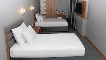 Ropa de cama de alta calidad y minibar