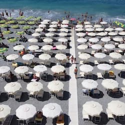 Private beach, white sand, beach cabanas, sun-loungers