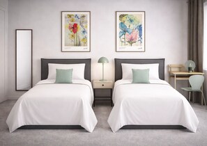 Dobbeltrom – classic | Dundyner, skrivebord, skrivebord for bærbar PC og wi-fi (inkludert)