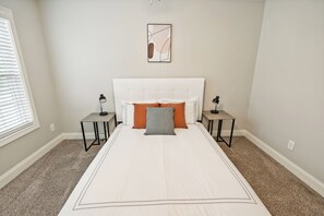 2 bedrooms, desk, iron/ironing board, travel cot