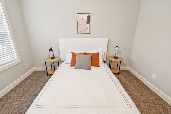 2 bedrooms, desk, iron/ironing board, travel cot