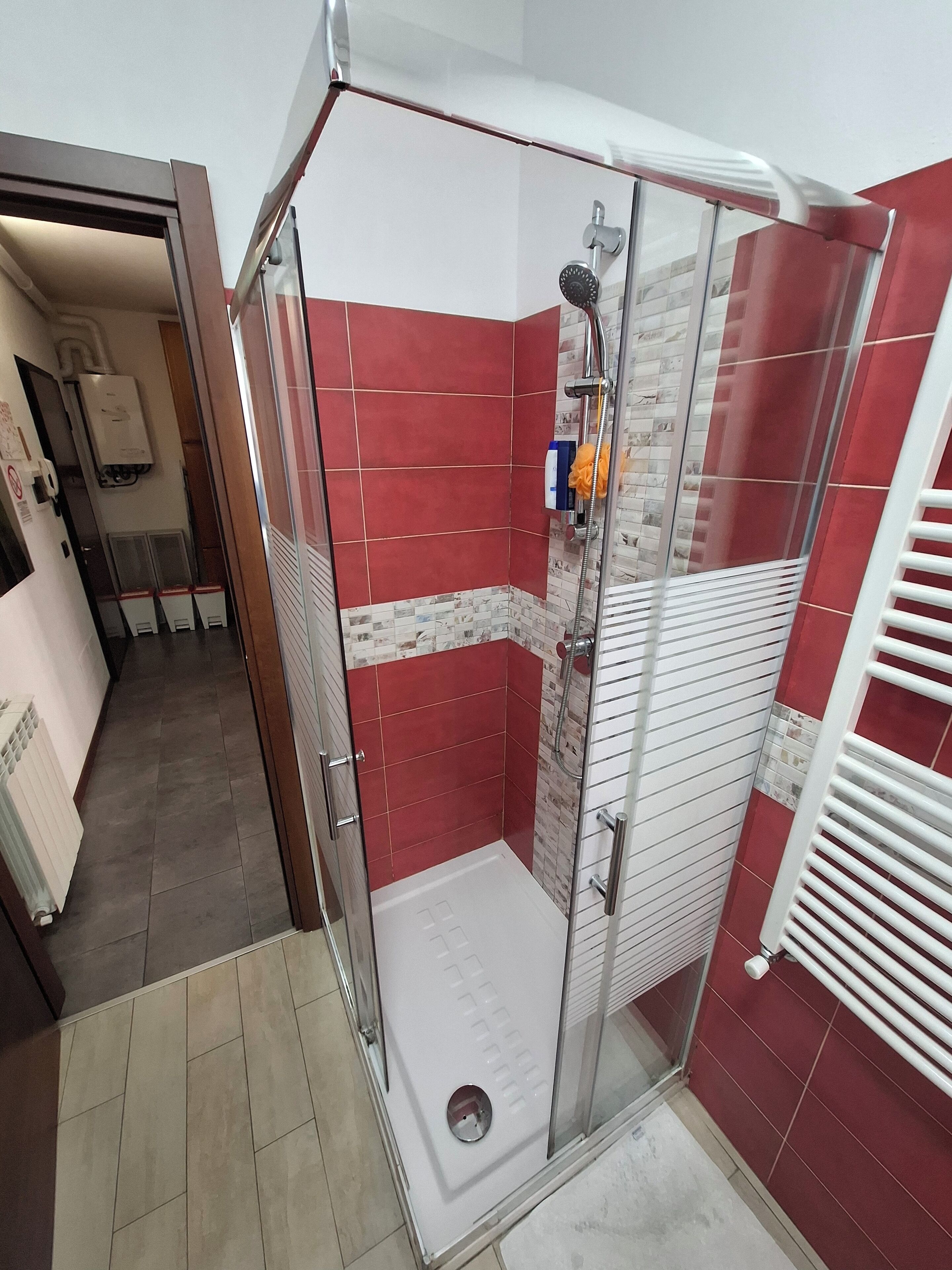 Dusche, Haartrockner, Bidet, Handtücher