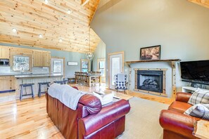 House (3 Bedrooms) | Front of property - 13 Mi to Cashiers! Family Cabin w/ Wraparound Deck (Cullowhee)