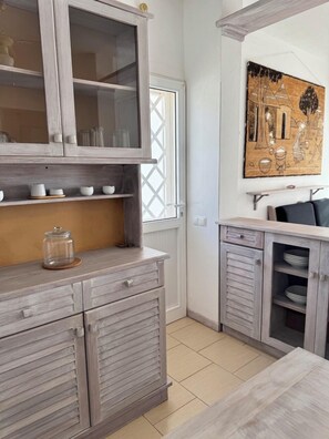 Classic Condo, Patio, Sea View | Private kitchen | Full-size fridge, highchair