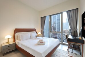 1 غرفة نوم ومكواة/لوح كي وواي فاي مجانًا وملاءات أسرّة