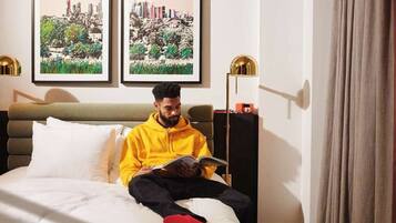 Premium bedding, memory-foam beds, in-room safe, blackout curtains