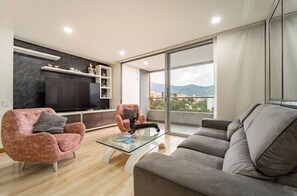 Living area - Modern and urban 3-bedroom apartment with views (Envigado)