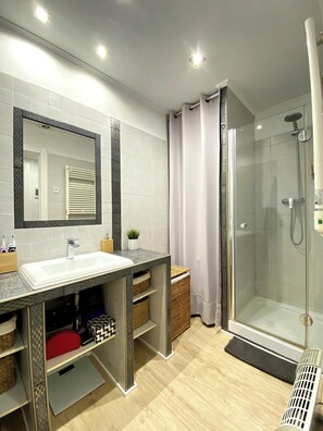 Appartement | Salle de bain | Douche, serviettes fournies