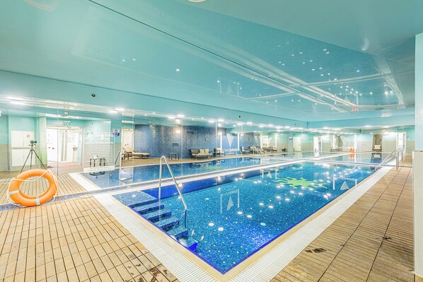 Indoor pool, a heated pool