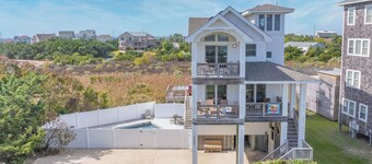 Semi-Oceanfront Dog Friendly Home w/ Private Pool, Hot Tub, Game Room, Theater