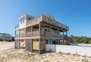 Exterior - C9261 Blue Moon. 4x4 Beach, Ocean View, Pool, Hot Tub, Rec Room, Pool Table! (4x4 - Carova NC)