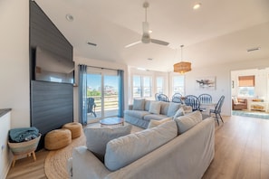 TV - Blue Moon - 4x4 Carova Beach, Ocean View, Pool, Hot Tub, Rec Room, Pool Table (4x4 - Carova NC)