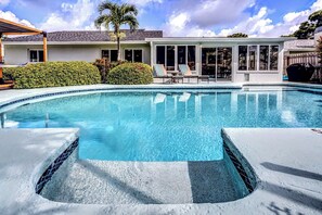 Outdoor pool, a heated pool