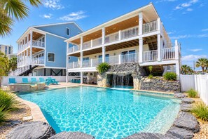 Pool - 9BR Oceanfront Home with Pool/Hottub/Gameroom (North Myrtle Beach)