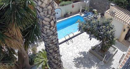 Villa arborée style Hacienda 2-14 personnes avec piscine privée 5mn de la mer