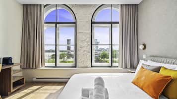 In-room safe, desk, laptop workspace, iron/ironing board