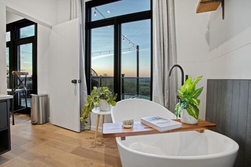 Skyline Serenity | Hot Tub, Panoramic Views, King Bed in PA Wilds