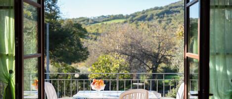 Superior maisonnette, 2 slaapkamers, terras, uitzicht op park | Terras