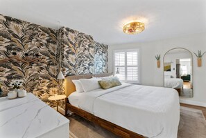 1 bedroom, iron/ironing board, travel crib, WiFi