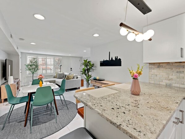 Dining - Bright Garden-Level DC 1BR Condo| King Bed | W/D (Washington)