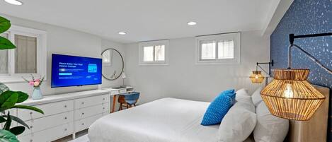 1 bedroom, iron/ironing board, travel crib, WiFi