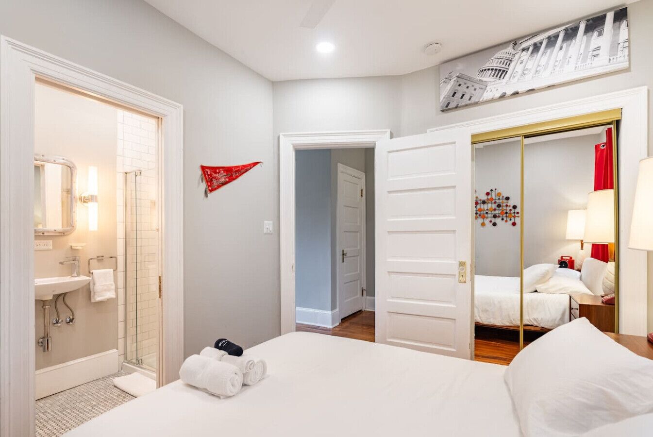 2 bedrooms, iron/ironing board, travel crib, WiFi