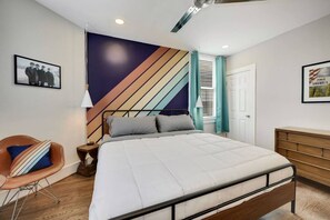 3 habitaciones, tabla de planchar con plancha, cuna de viaje y wifi