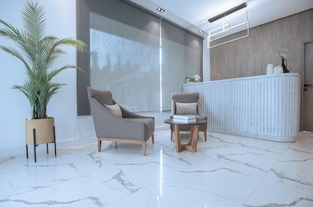 Lobby sitting area. Knightsbridge Hotel and Suites