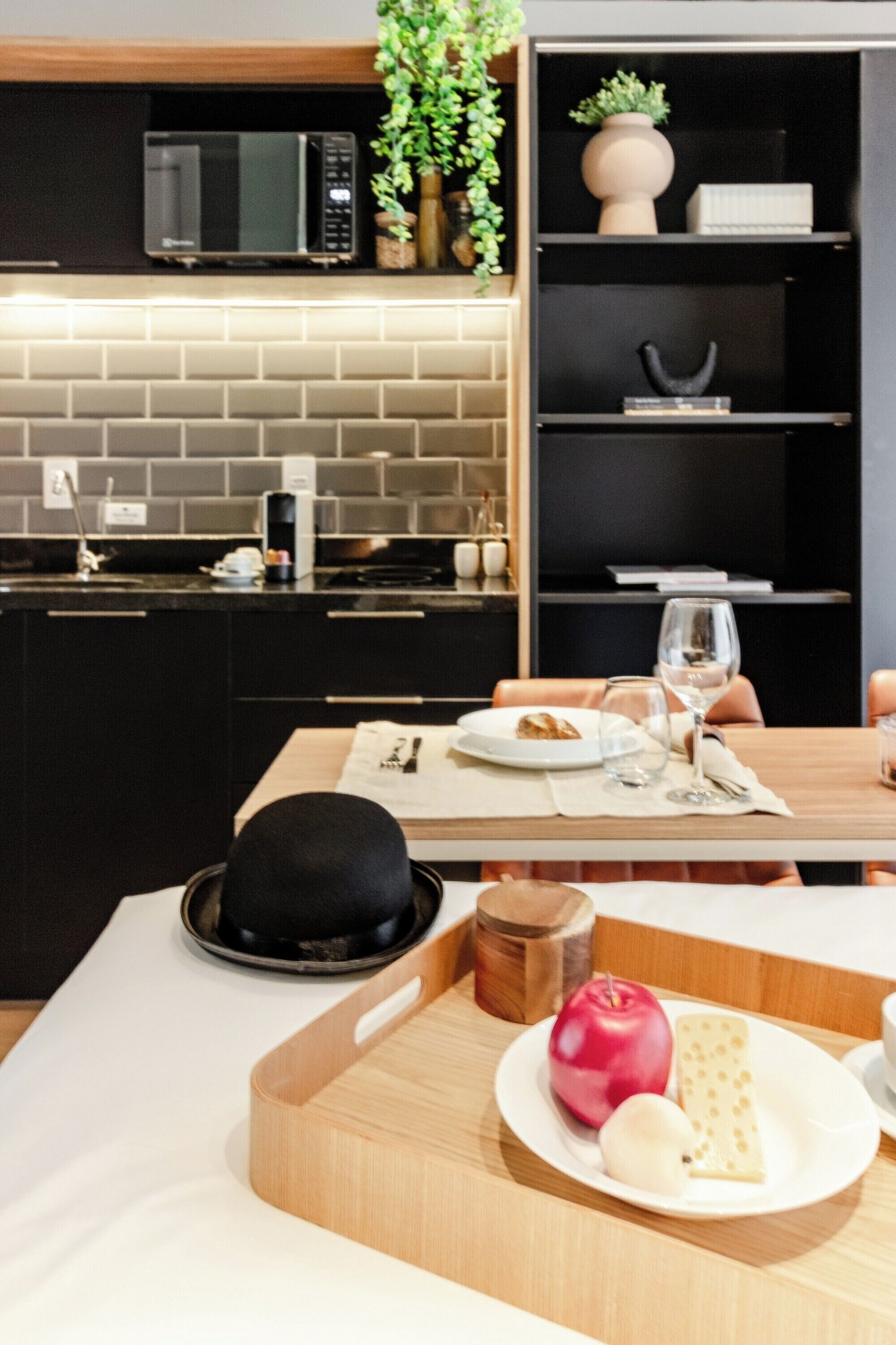 Studio Casal com Varanda | Eget kjøkken | Espressomaskin