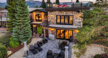 Lake Tahoe Gated Beachfront Villa with Rooftop Hot Tub and Private Boat Dock