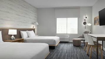 Ropa de cama hipoalergénica, caja fuerte, escritorio