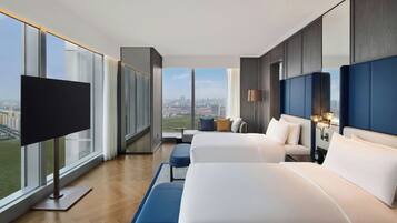 Premium Room, 2 Double Beds, Canal View, Corner | Down comforters, minibar, in-room safe, desk