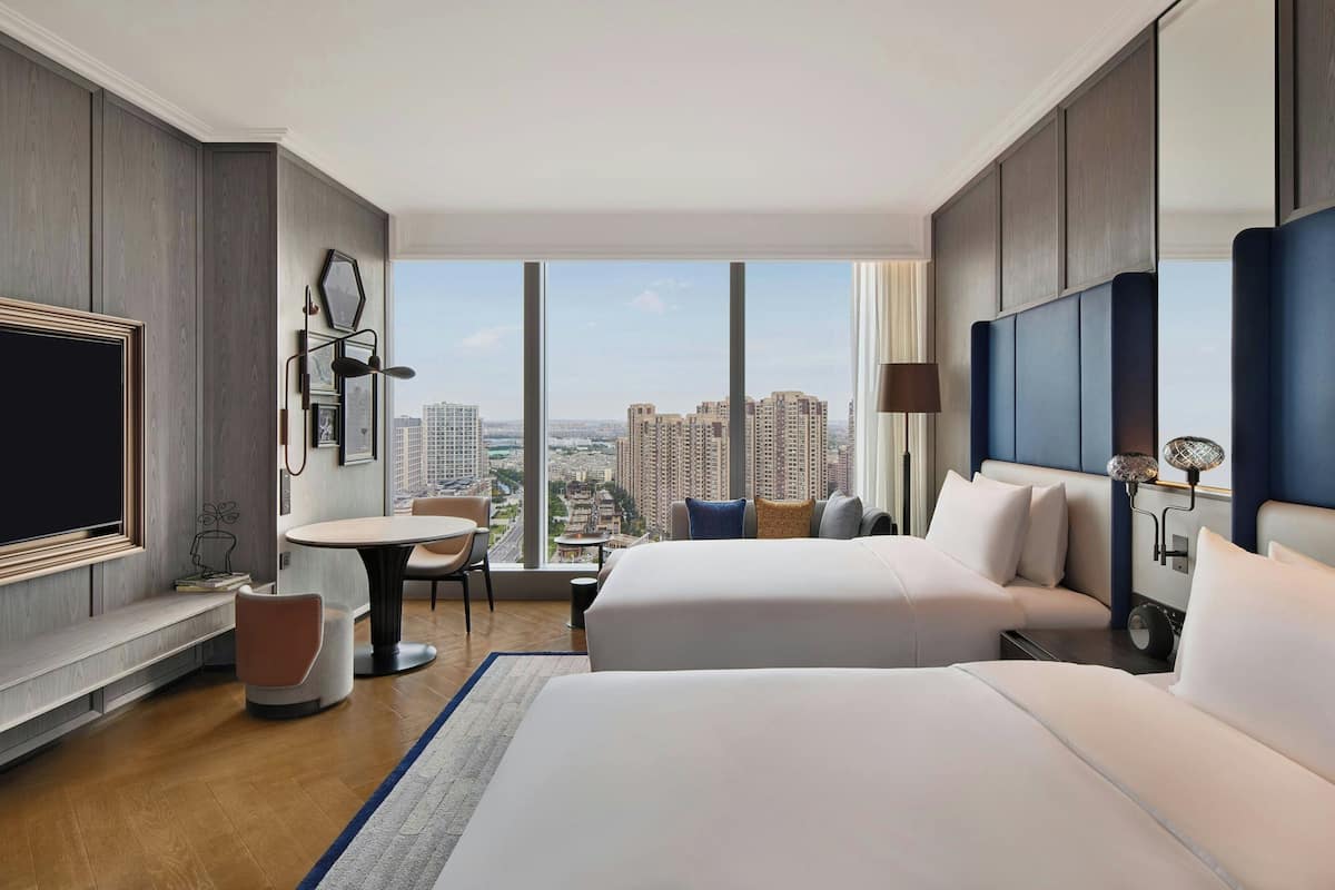 Deluxe Room, 2 Double Beds, City View | Down comforters, minibar, in-room safe, desk