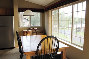 Dining - 2 Bedroom, balcony beach view condo @ Duck Lake (Eagle River)