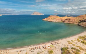 Sun loungers, beach towels