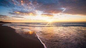 Vlak bij het strand