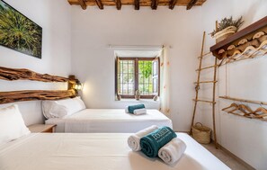 4 bedrooms, in-room safe, iron/ironing board, travel cot