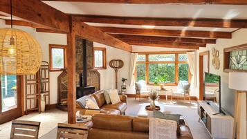 TV, fireplace, stereo