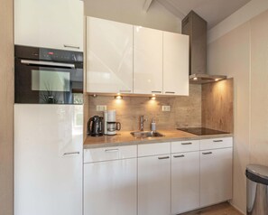 Classic Apartment, 2 Bedrooms | Private kitchen | Fridge, microwave, coffee/tea maker, electric kettle