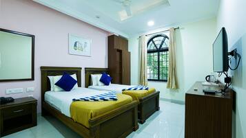 Kahden hengen deluxe-huone (kaksi sänkyä) | Ylelliset vuodevaatteet, pimennysverhot, ilmainen Wi-Fi, vuodevaatteet