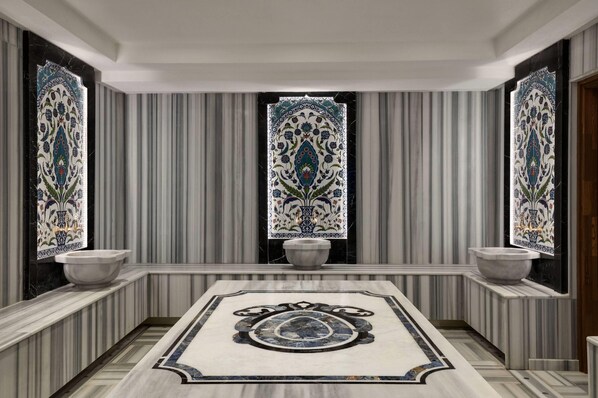 Couples treatment rooms, Turkish bath, body treatments, hydrotherapy