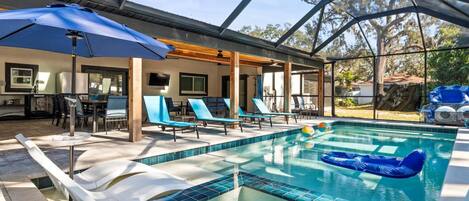 A heated pool