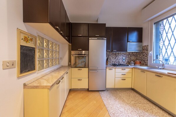 Fridge, oven, stovetop, dishwasher