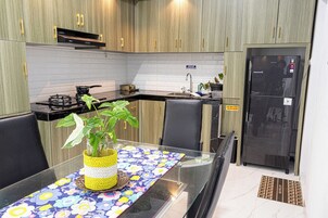 Villa | Private kitchen | Mini-fridge, electric kettle